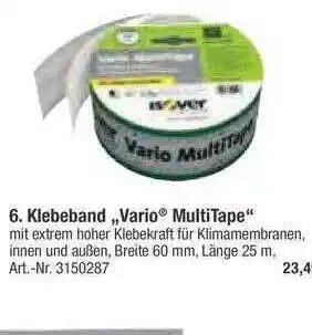 toom Baumarkt Klebeband „vario Multitape” Angebot