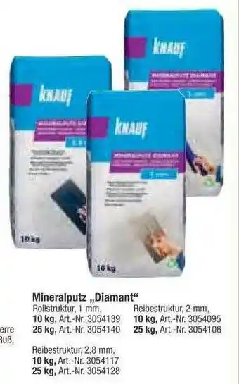 toom Baumarkt Knauf Mineralputz „diamant” Angebot