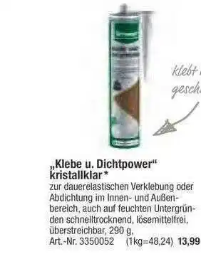 toom Baumarkt Klebe U. Dichtpower Kristallklar Angebot