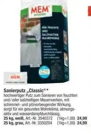 toom Baumarkt Sanierputz „classic” Angebot