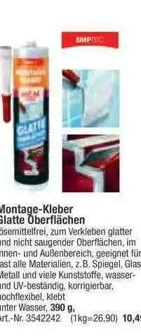 toom Baumarkt Montage Kleber Glatte Oberflächen Angebot