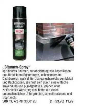 toom Baumarkt Bitumen Spray Angebot