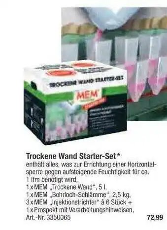 toom Baumarkt Trockene Wand Starter Set Angebot