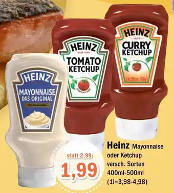 Aktiv Irma Heinz Mayonnaise oder Ketchup 400ml-500ml Angebot