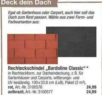 toom Baumarkt Rechteckschindel „bardoline Classic Angebot