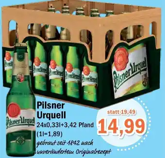 Aktiv Irma Pilsner Urquell 24x0,33 L Angebot