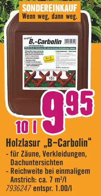 Hornbach Holzlasur ,,B-Carbolin" 10 L Angebot