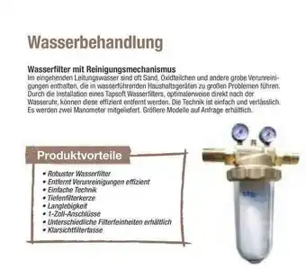 toom Baumarkt Wasserfilter Mit Reinigungsmechanismus Angebot