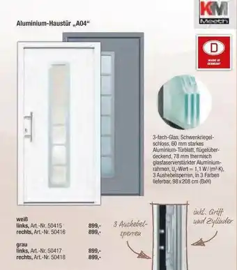 toom Baumarkt Aluminium-haustür A04 Angebot