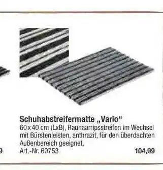 toom Baumarkt Schuhabstreifermatte „vario” Angebot