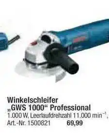 toom Baumarkt Winkelschleifer Gws 1000 Professional Angebot