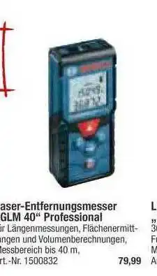 toom Baumarkt Aser Entfernungsmesser GLM 40” Professional Angebot