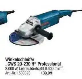 toom Baumarkt Winkelschleifer Gws 20-230h Professional Angebot