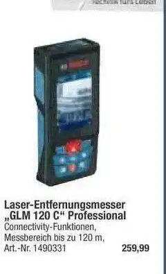 toom Baumarkt Laser Entfernungsmesser „GLM 120 C” Professional Angebot