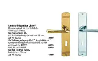 toom Baumarkt Langschildgarnitur „sale” Angebot