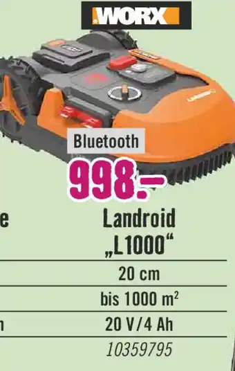 Hornbach WORX Landroid „L1000" Angebot