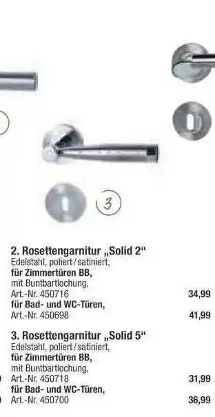 toom Baumarkt Rosettengarnitur „solid 2” Angebot