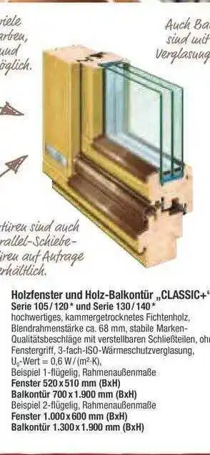 toom Baumarkt Holzfenster Und Holz-balkontür „classic” Angebot