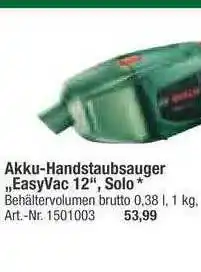 toom Baumarkt Akku-handstaubsauger Easyvac 12 Solo Angebot