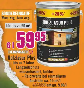 Hornbach HORNBACH Holzlasur Plus 6 L Angebot