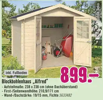 Hornbach Blockbohlenhaus „Alfred“ Angebot