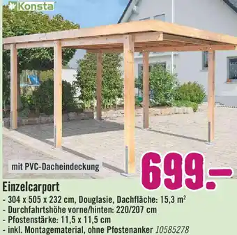 Hornbach Konsta Einzelcarport Angebot