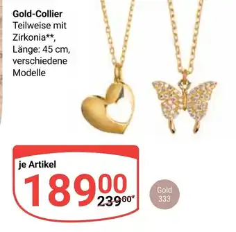 Globus Gold-Collier Teilweise mit Zirkonia**, Angebot