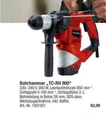 toom Baumarkt Bohrhammer Tc-rh900 Angebot