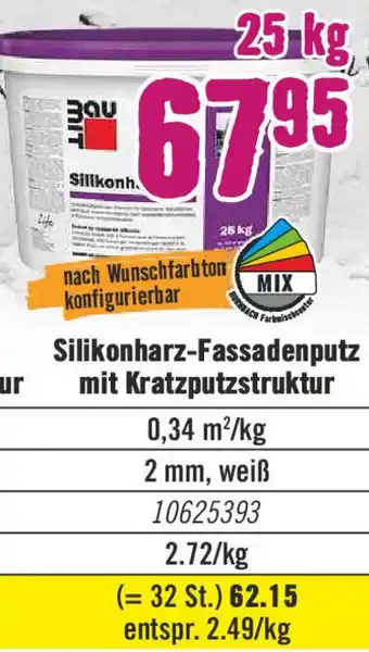 Hornbach Silikonharz-Fassadenputz mit Kratzputzstruktur 25 kg Angebot