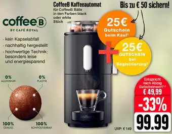 Edeka CoffeeB Kaffeeautomat Angebot