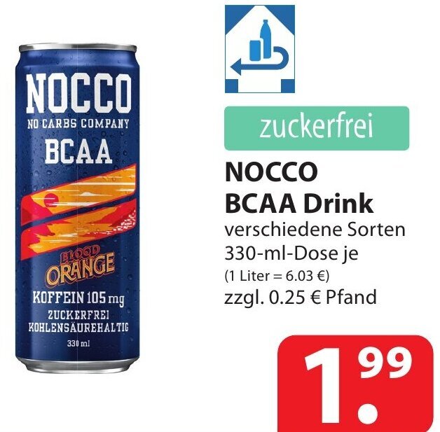NOCCO BCAA Drink 330mlDose Angebot bei Famila Nord Ost