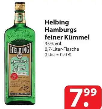 Famila Nord Ost Helbing Hamburgs feiner Kümmel 0,7-Liter-Flasche Angebot