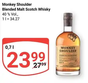 Globus Monkey Shoulder Blended Malt Scotch Whisky 40% Vol.,700 ml Angebot