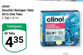 Globus clino! Geschirr Reiniger-Tabs All in One Tabs 40 STÜCK Angebot