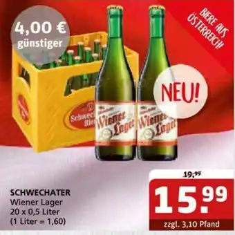 Getränke Quelle SCHWECHATER Wiener Lager 20*500ml Angebot