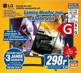 expert Techno Land Lg Gaming-monitor 32uk550 Dunkelanthrazit Angebot