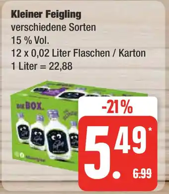 Edeka Kleiner Feigling 12 x 0,02 L Angebot