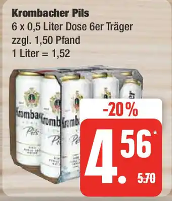 Edeka Krombacher Pils 6*500ml Angebot