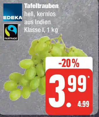 Edeka EDEKA Tafeltrauben hell, kernlos 1 kg Angebot