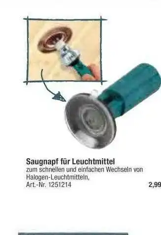 toom Baumarkt Saugnapf Für Leuchtmittel Angebot