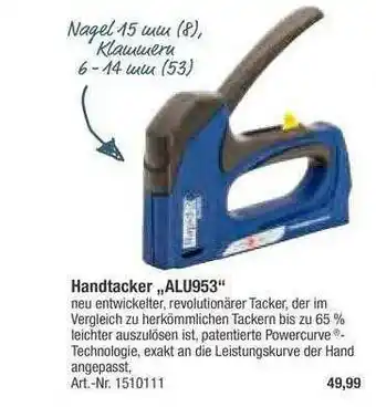 toom Baumarkt Handtacker Alu953 Angebot