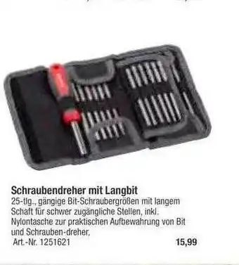 toom Baumarkt Schraubendreher Mit Langbit Angebot