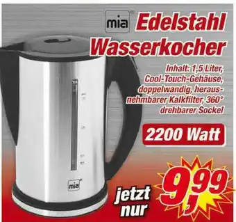 Posten Börse Mia Edelstahl Wasserkocher Angebot