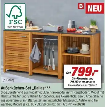 toom Baumarkt Außenküchen-Set „Dallas“ Angebot