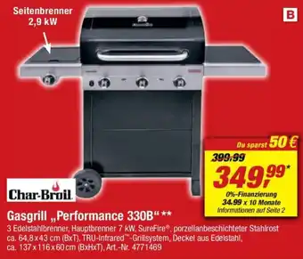 toom Baumarkt Char-Broil Gasgrill ,,Performance 330B" Angebot