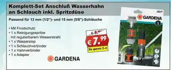 Stabilo Fachmarkt Gardena Komplet-set Anschluß Wasserhahn An Schlauch Inkl. Spitzdüse Angebot