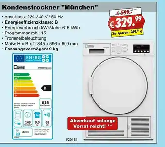 Stabilo Fachmarkt Kondenstrockner „münchen” Angebot