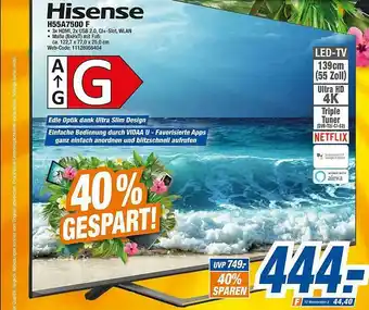 expert Octomedia Hisense H55a7500f Led-tv Angebot