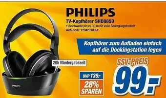 Expert Klein Philips Tv-kopfhörer Shd8850 Angebot