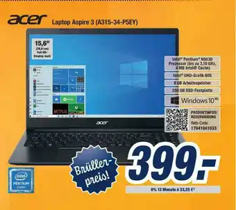 Expert Bening Acer Laptop Aspire 3 A315-34-p5ey Angebot